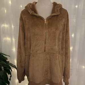 Old Navy Brown Teddy Jacket with Zipper